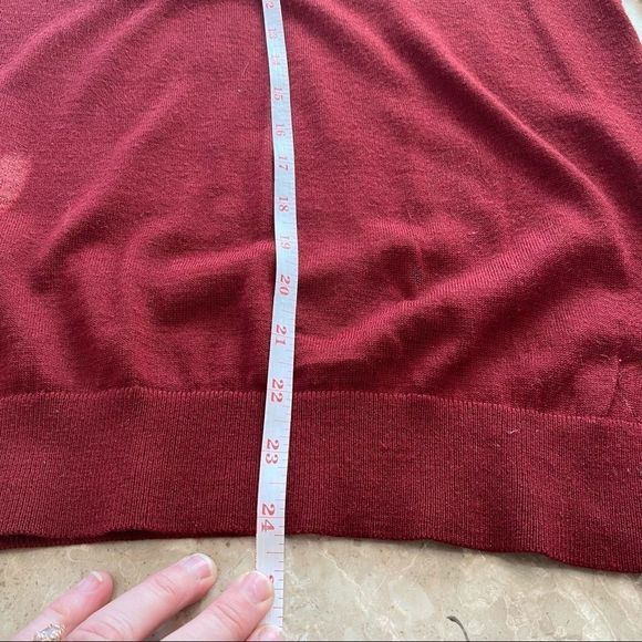 H&M men’s lightweight crew neck long sleeve red sweater size small - Picture 5 of 7